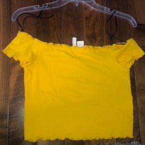 Yellow off the shoulder top